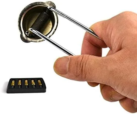 Miniatura 6 de Encendedor de chispa de pedernal individual con arranque de fuego de pedernal y acero, encendedor para soldadura, herramienta de supervivencia