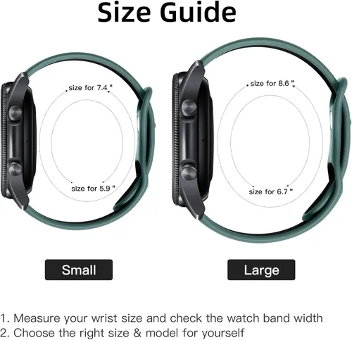 Miniatura 7 de Compatible con Samsung Watch 3 correas de 1.772 pulgadas/Galaxy Watch Band 1.811 pulgadas/Gear S3 Frontier/Classic Watch, correa transpirable