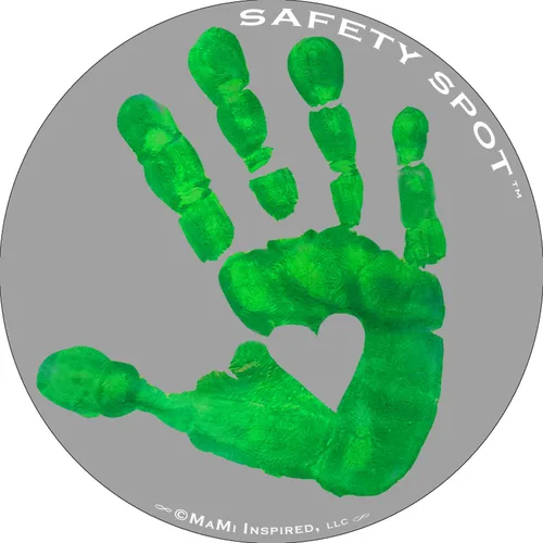 Miniatura 6 de Imán - huella de mano para niños para seguridad en el estacionamiento del automóvil, fondo gris (morado)