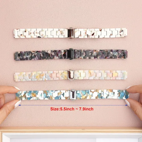 Miniatura 6 de Correa compatible con Fitbit Inspire 3 para mujeres, correa de reloj de resina de repuesto ajustable para Fitbit Inspire 3