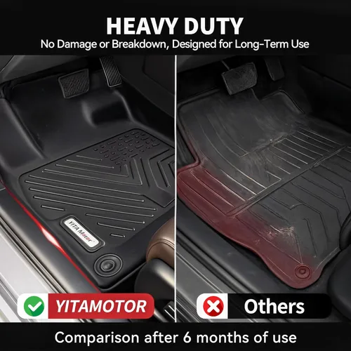 Miniatura 8 de YITAMOTOR Alfombrillas de Piso Compatibles con Honda Civic Sedan 2012 2013 2014 2015 (No Coupe), Negro Para Todo Clima Ajuste Personalizado Juego