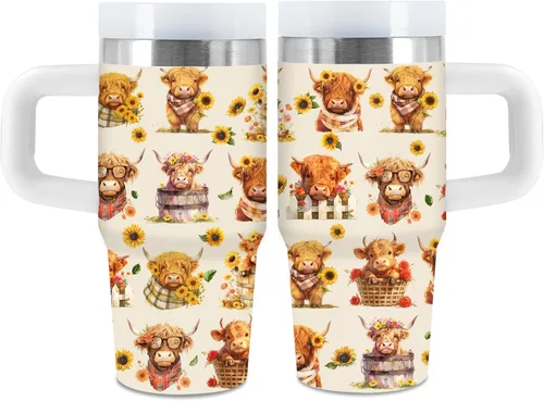 Miniatura 18 de Vaso de 405 ml para niños con alfabeto de animales con asa, popote y tapa, vaso aislado de acero inoxidable, cosas con letras del abecedario