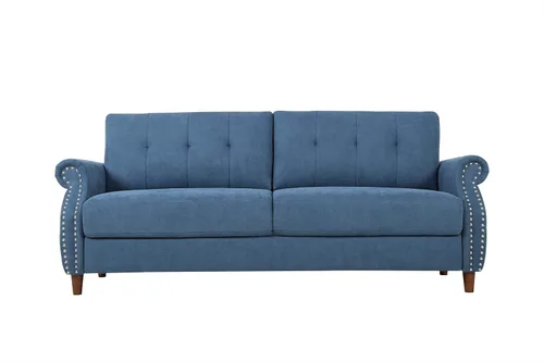 Miniatura 12 de Container Furniture Direct Tapizado ultra moderno con botones capitoné en la parte trasera con brazos enrollados para sala de estar, galleta