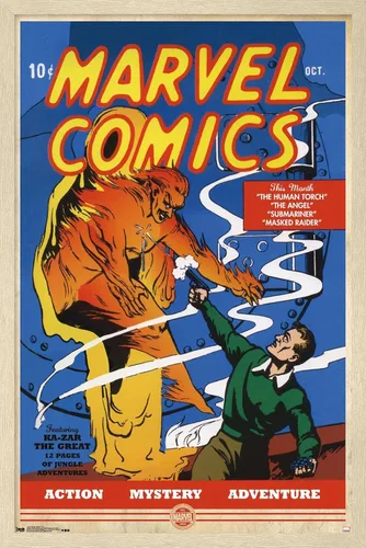 Miniatura 5 de Trends International Marvel Comics - Póster de pared de The Very First Marvel Comics #1, 22.375 x 34 pulgadas, versión premium sin marco