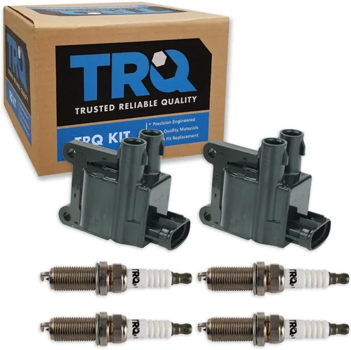 Miniatura 134 de TRQ Kit de bobina de encendido y bujía, 10 piezas de bujías de iridio compatibles con Volkswagen Beetle 2006-2014 Golf 2005-2014 Jetta 2012-2014