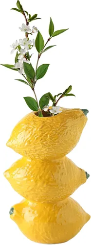 Miniatura 9 de Firlar Florero de cerámica con diseño de fresas para flores, decorativo, moderno, rosa, redondo, 4 x 3 x 8 pulgadas, boda, Navidad, regalo del día