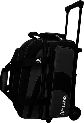 Miniatura 9 de Pyramid Bolsa de Bolos Deluxe de Doble Rodillo para 2 Bolas con Gran Compartimento Separado para Zapatos (Hasta 2 Pares de Zapatos) y Bolsillos