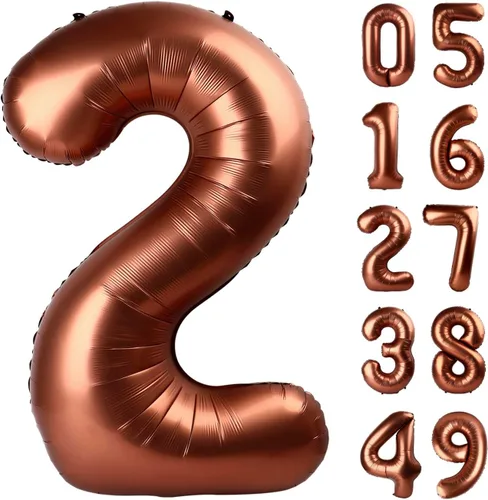 Miniatura 292 de Globo de cumpleaños número 4 dorado de 40 pulgadas, globos gigantes del número cuatro 14 24 34 40 44 2024, globos grandes de lámina de mylar para Oro