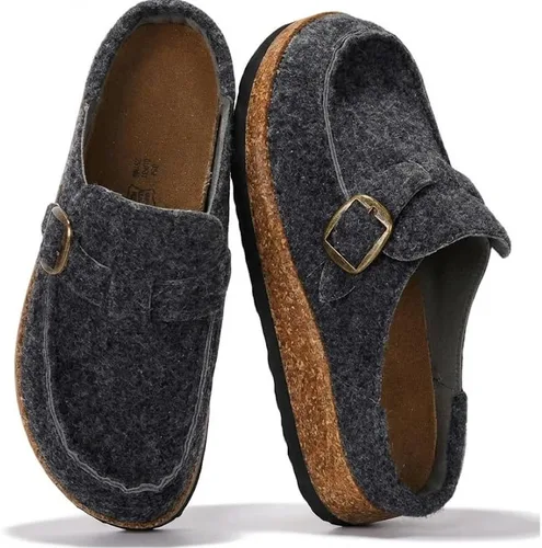Miniatura 10 de Project Cloud – Zuecos estilo mocasín para mujer de cuero 100% auténtico, con espuma viscoelástica, resistentes al agua, tipo slip-on