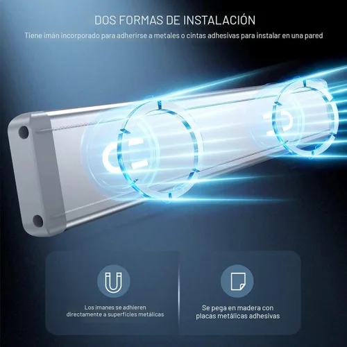 Miniatura 6 de MCGOR Iluminación bajo gabinete de 10 pulgadas, paquete de 2 luces recargables con sensor de movimiento para interiores, 5 niveles regulables, luces