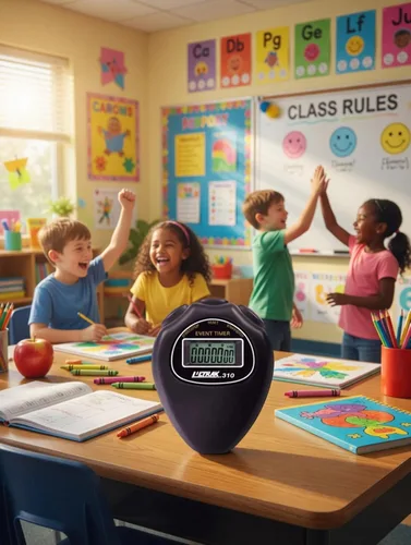 Miniatura 7 de ULTRAK Temporizador digital 310 – Temporizador de eventos simple de inicio/parada, pantalla grande, cronómetro ligero para entrenadores, educación