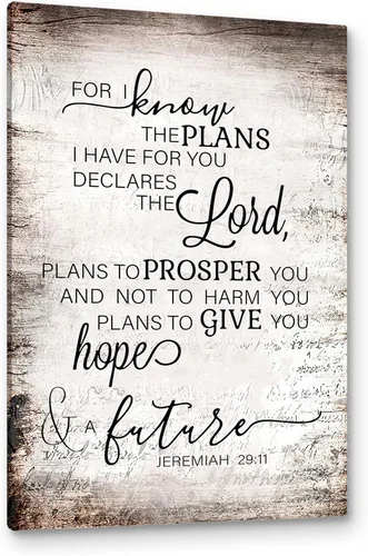Miniatura 18 de PHAMTE Jeremías 29 11 - Arte de pared de Jeremías cristiano 29:11 For I Know The Plans I Have For You, arte de pared, versículo bíblico con texto
