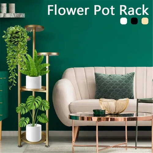 Miniatura 5 de Flower Stand Floor Flower Stand Plant Shelves Balcony Living Room Interior Modern Decoration Floor Standing Flower Shelf Storage for Balcony Lawn