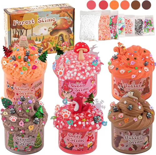 Miniatura 17 de Paquete de 12 slimes, kit de limo azul, limos de mantequilla transparentes, slime de nube, kit de bricolaje esponjoso para niñas y niños, regalos