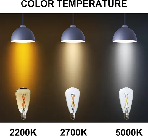 Miniatura 4 de Paquete de 6 bombillas LED ST38 para candelabros de 25 W, equivalente a CRI 85-90, 10000 horas, 2200 K, blanco cálido, bombillas E12, repuesto