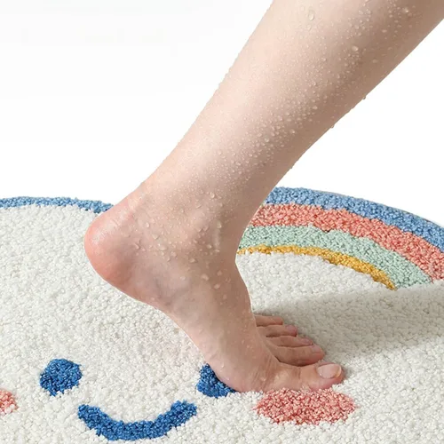 Miniatura 5 de Ankah Alfombras de baño, lujosas alfombras de ducha de microfibra suave y peluda, absorbentes y antideslizantes, alfombras de felpa para ducha