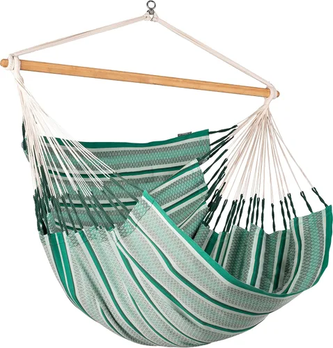 Miniatura 22 de La Siesta® XL King Habana - Hamaca colgante de algodón, para interiores y exteriores, silla colgante bohemia para dormitorio, patio, máximo 355