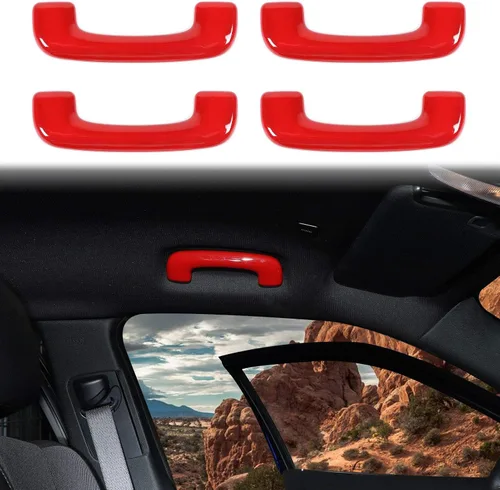 Miniatura 9 de Voodonala Cubierta para manija superior de techo para cargador para Dodge Charger 2015-2026+ Accesorios interiores, ABS púrpura 4 piezas