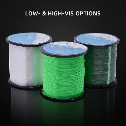 Miniatura 7 de SF - Línea de pesca monofilamento premium, carrete X-Strong de nailon mono material, línea líder para agua salada y agua dulce, Verde de alta