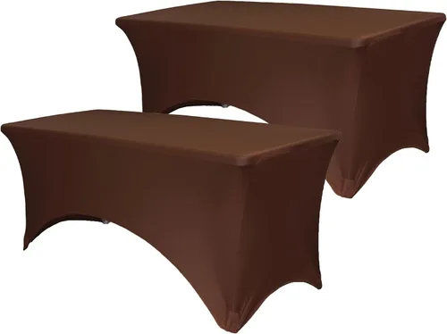 Miniatura 30 de YOUR CHAIR COVERS - Paquete de 2 manteles de mesa elásticos de elastano para mesas rectangulares de 6 pies, 72 pulgadas de largo x 30 pulgadas