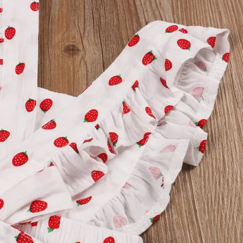 Miniatura 7 de Mameluco con volantes para niña recién nacida con diadema, ropa de verano