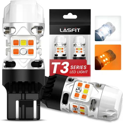 Miniatura 15 de LASFIT PWY24W Bombillas LED de señal de giro PW24W Resistencia integrada Canbus sin errores, extremadamente brillante, intermitente ámbar/amarillo