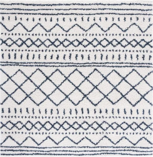 Miniatura 83 de SAFAVIEH Colección Arizona Shag ASG741L Tapete de área, 1.6 pulgadas de grosor, diseño marroquí, no desprende pelusa, de fácil cuidado, para sala