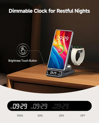 Miniatura 4 de Estación de carga inalámbrica magnética para Samsung, cargador rápido plegable 3 en 1 para Galaxy S26/S25/S24/S23/Z Fold & Flip 7/6/5, Galaxy Watch
