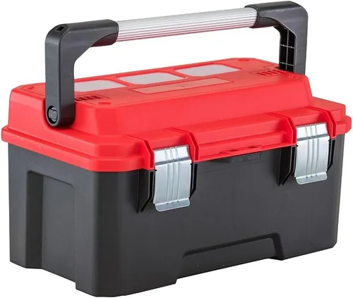 CRAFTSMAN Caja de herramientas, almacenamiento de herramientas, con cerradura, rojo/negro, 20 pulgadas (CMST20320L)