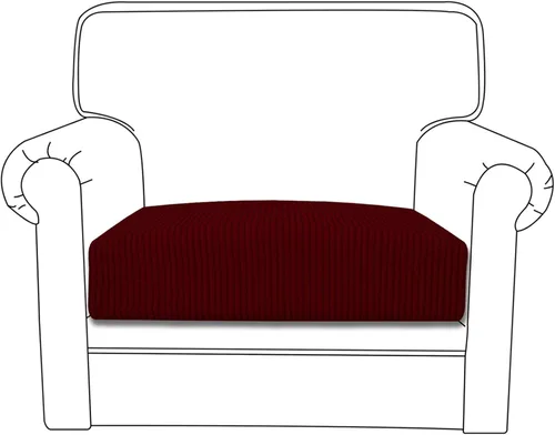 Miniatura 59 de Easy-Going - 4 Fundas de cojín elásticas para sofá seccional, izquierda/derecha, en forma de L, funda de asiento antideslizante, suave, flexible