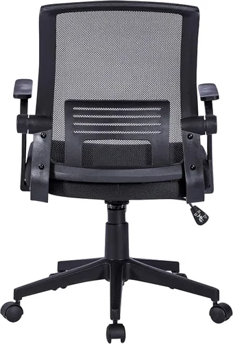 Miniatura 7 de Techni Mobili, Silla ergonómica negra de malla de oficina Mid-back office chair, lumbar support, breathable mesh back, height adjustable, flip-up