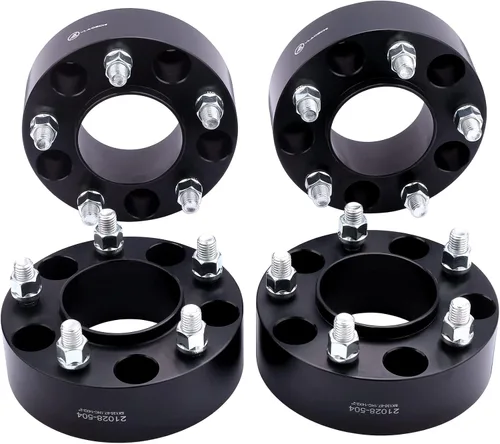 Espaciadores de rueda centrados en el cubo forjados negros 5x115 de 2 pulgadas con pernos 14x1.5 de 71.5mm de diámetro de orificio del cubo