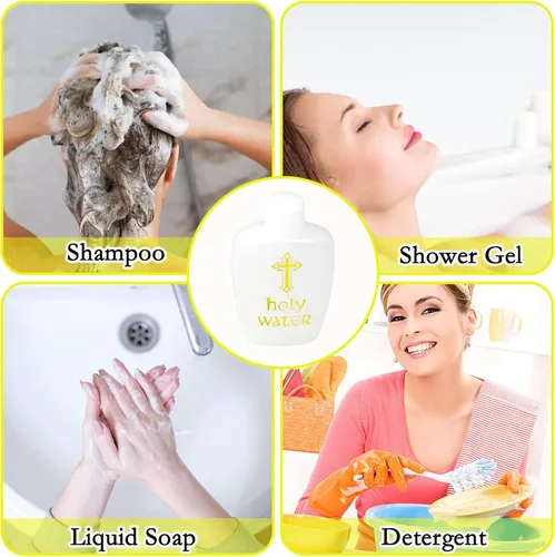 Miniatura 3 de 5 botellas de agua bendita envases vacíos de agua bendita 2.0 fl oz botella de plástico de agua bendita