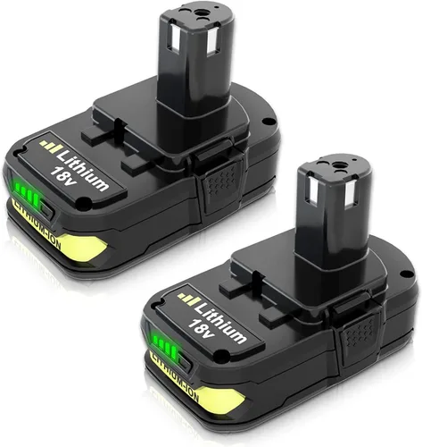 Miniatura 8 de Paquete de 2 baterías de litio de 3.6 Ah de repuesto para batería Ryobi de 18 V y cargador P117 Combo compatible con batería y cargador Ryobi de 18