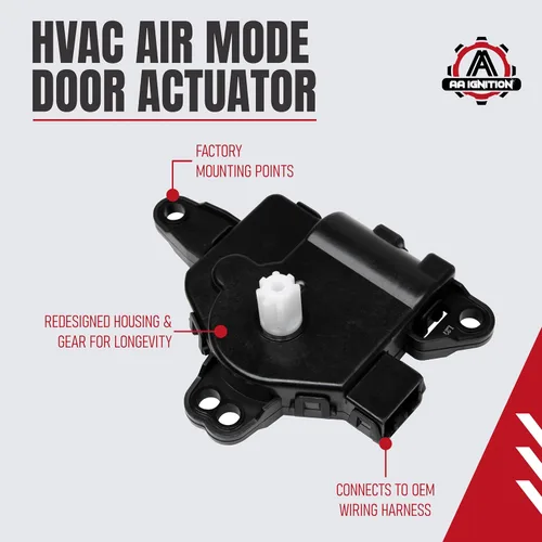 Miniatura 3 de AA Ignition - Actuador mezclador de repuesto para compuerta de aire para sistema de climatización (HVAC) de vehículos - Principal izquierdo