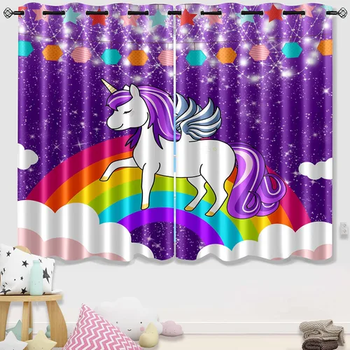 Miniatura 15 de Cortinas de Gato - Lindas Cortinas Opacas de Gato para Habitación de Niños Decoración Kawaii para Dormitorio de Niñas, 2 Paneles, 82 x 63 pulgadas