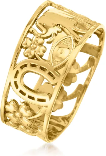 Miniatura 3 de Ross-Simons Anillo de la buena suerte de oro amarillo de 14 quilates. Talla 5, Oro, no conocido