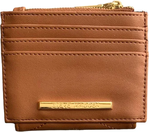 Miniatura 3 de Steve Madden Cartera acolchada suave para tarjetas, Coñac, Cartera plegable