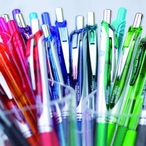 Miniatura 18 de Pentel EnerGel Pearl RTX, 0.028 in, tinta negra, caja de 12 (BL77PWP-A)