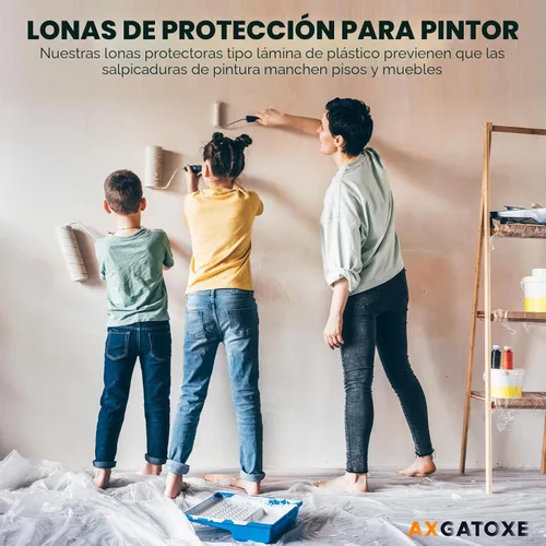 Miniatura 8 de Paños de plástico de 12 x 9 pies (paquete de 6) – Láminas y lonas desechables para pintar, muebles impermeables, sofá/protección del suelo