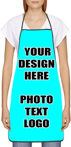 Miniatura 17 de Delantales personalizados con diseño de imagen de texto fotográfico para adultos, hombres, mujeres, parrilla, cocina, 40
