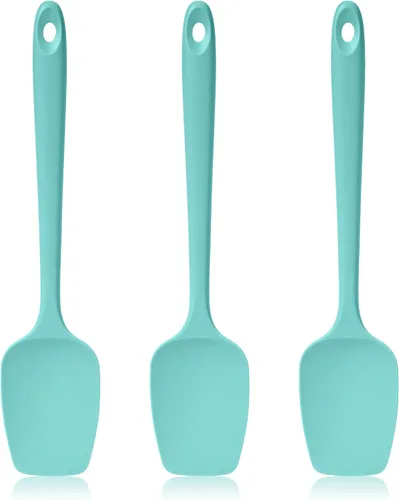 Espátulas Resistentes al Calor de 600ºF, Cuchara de Silicona de Cocina Segura para Alimentos de Alto Calor Sin Costuras, Juego de Espátulas Cucharas