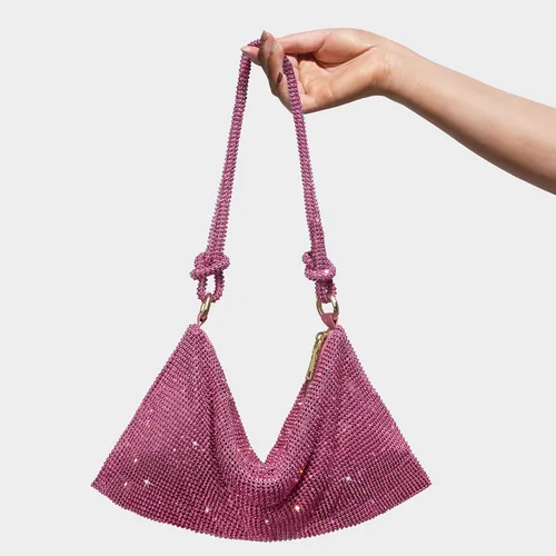 Miniatura 2 de SWEETV Sparkly Rhinestone Purse for Women Silver Clutch Purse Small Glitter Handbags for Weddings, Prom,and Parties