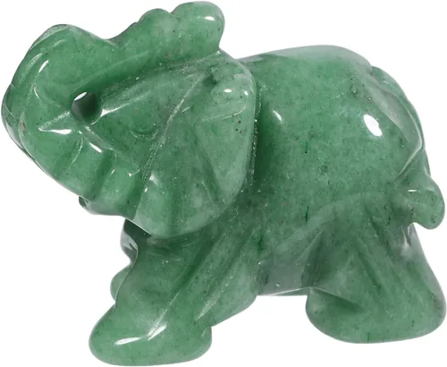 Miniatura 9 de Estatua de cristal de elefante tallada a mano, escultura de animal guardián de oficina en casa, decoración de 1.5 pulgadas, obsidiana negra