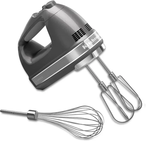Miniatura 5 de KitchenAid, Batidora de Mano Digital con 7 Velocidades y Accesorios Turbo Beater II, KHM7210, Plateado Contour
