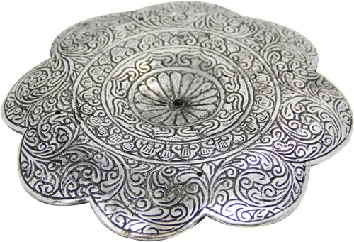 Miniatura 3 de DharmaObjects Quemador de incienso de loto tibetano grande 3 en 1 de 6 pulgadas de diámetro