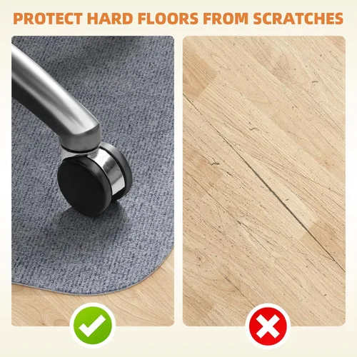 Miniatura 5 de Tapete para silla de oficina para suelo de madera dura y baldosas, tapete para silla de escritorio de computadora de 48" x 36", tapete