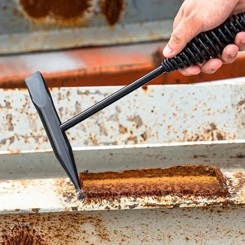 Miniatura 7 de Martillo astillador de soldadura de acero inoxidable, herramienta de eliminación de escoria con mango de resorte helicoidal para absorción