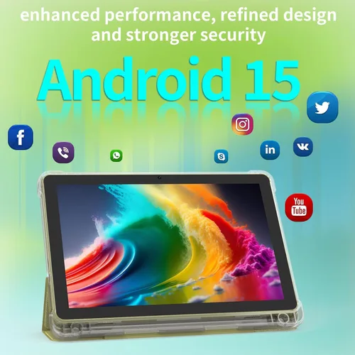 Miniatura 2 de Tableta Android 15 de 10 pulgadas, tabletas de 20 GB RAM 128 GB ROM 2 TB expandible, tableta PC con procesador Quad-Core de 2.0 Ghz con estuche
