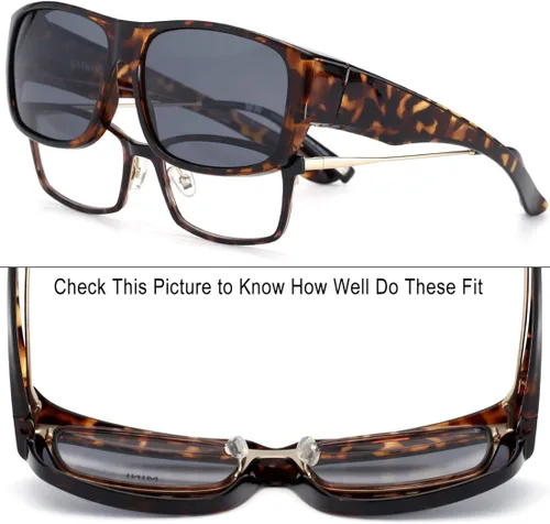 Miniatura 4 de CAXMAN Polarized Over Glasses Sunglasses for Prescription Frames Small Medium Oversized